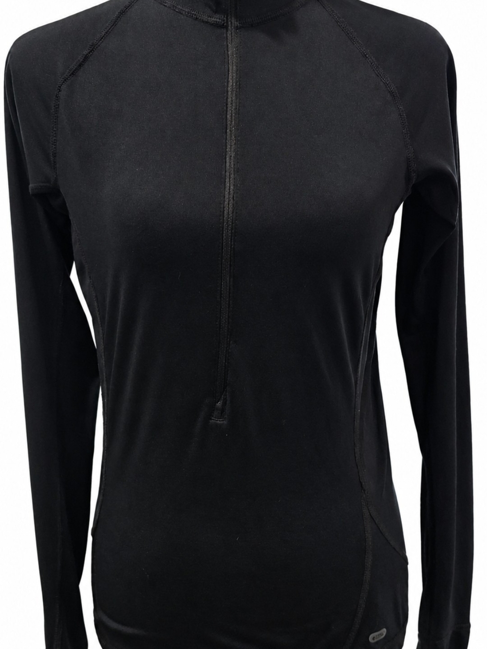 Women’s MEC Quarter Zip Base Layer with Thumbholes • Size Large • BLACK